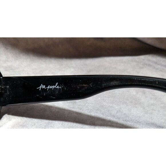 Free People Retro Mod Black Rectangular Sunglasses - Picture 6 of 8